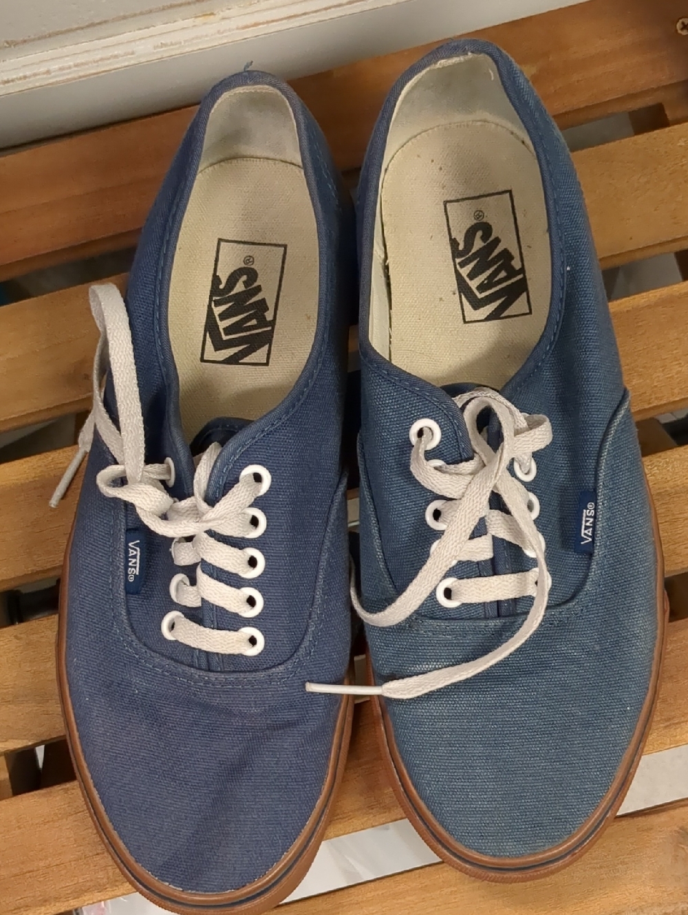 Vans Men’s Canvas Low-Top Sneakers - Navy Blue
